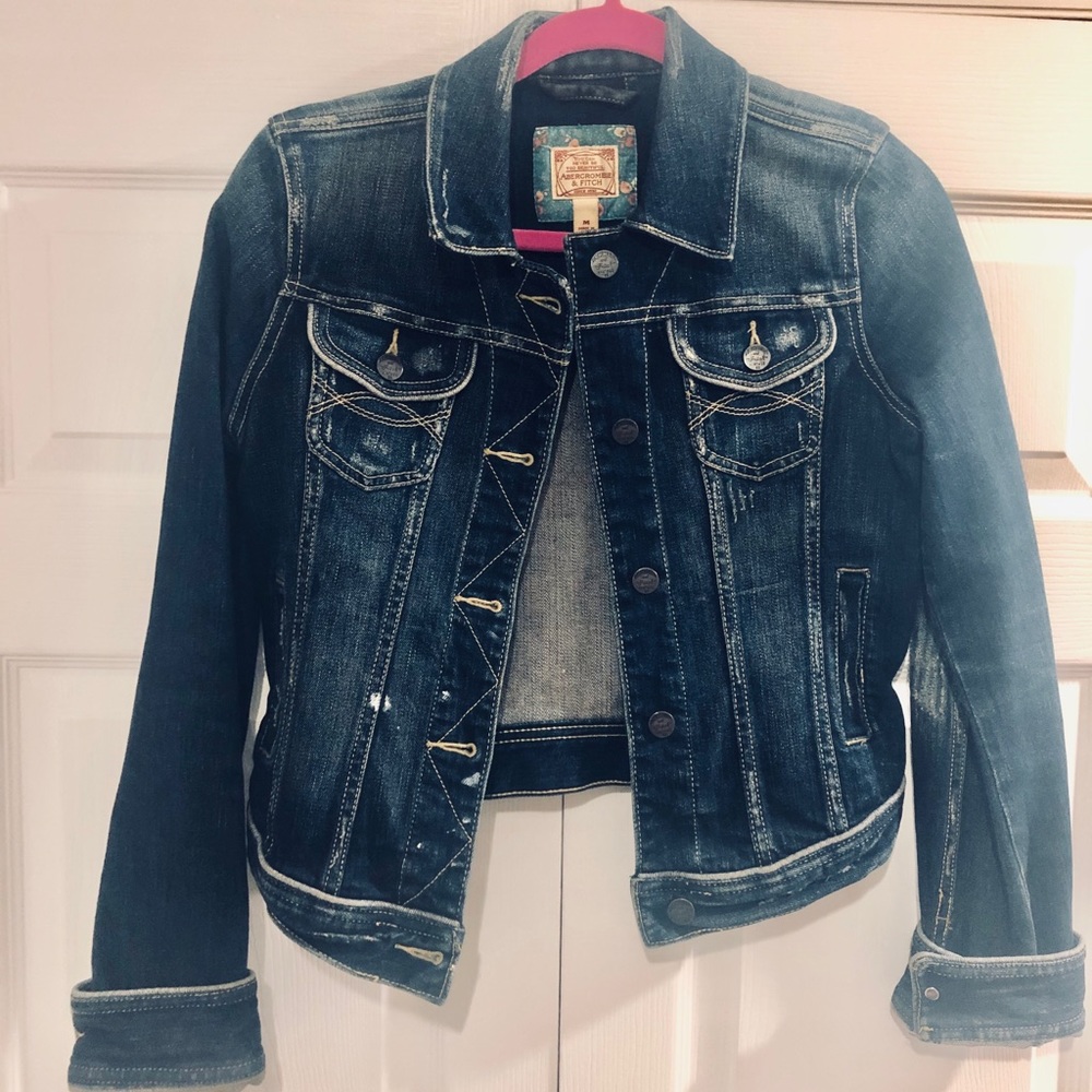 Abercrombie & Fitch distressed denim jacket